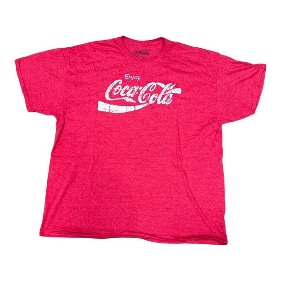 Vtg Coca Cola Xxl Graphic Tee Distressed Red Soft Retro Collectible T Shirt READ - Picture 1 of 6